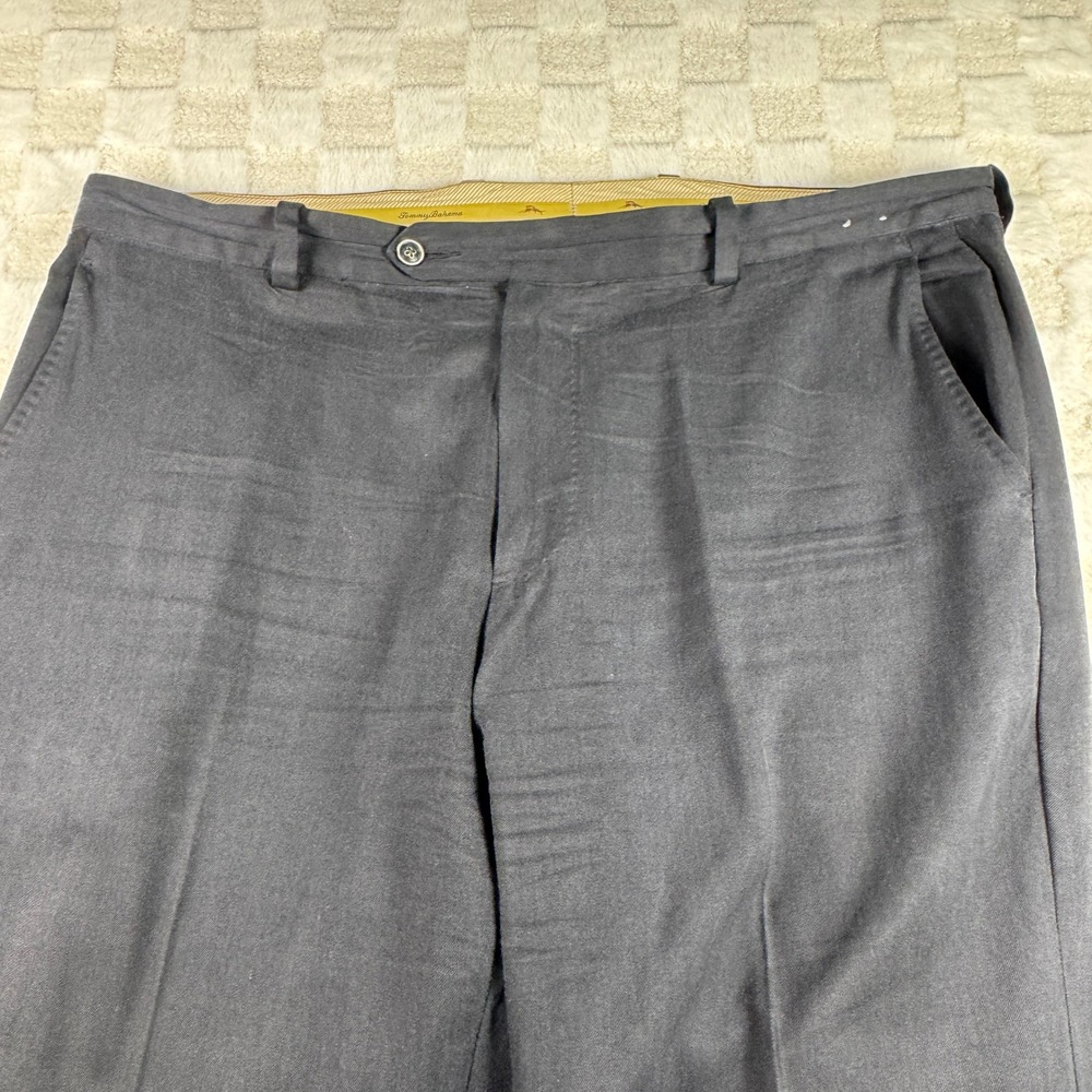 Tommy Bahama‎ Marlin Gray Herringbone Dress Pants Men's Business Career - Picture 4 of 10